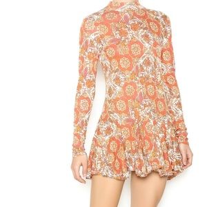 Free People Orange Annabelle Tunic Dress